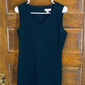 Calvin Klein Crepe Sleeveless Shift Dress Size 8 Ruffle Hem New Condition